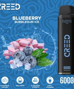 Alternative view of Creed  Disposable Vape – Blueberry Bubblegum Ice 6000 Puffs